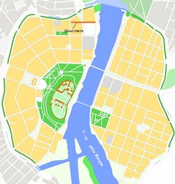 На карте города