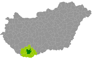 Печский яраш в составе медье Баранья (медье)