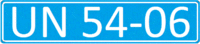 Uzbekistan United Nations vehicle license plate-1996.gif