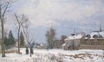 Camille Pissarro - La Route de Versailles à saint-Germain, Louveciennes, effet de neige - 1872.jpg