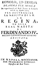 Josef Mysliveček - Romolo ed Ersilia - titlepage of the libretto - Naples 1773.png