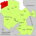 Расположение муниципалитета Арас-де-лос-Ольмос на карте провинции