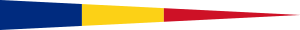 Masthead pennant of Romania.svg