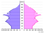 Population pyramid of Japan, 2000.svg