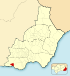 Расположение муниципалитета Баланегра на карте провинции