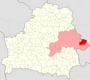 Климовичский район на карте