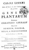 Титульный лист второго издания «Genera Plantarum»