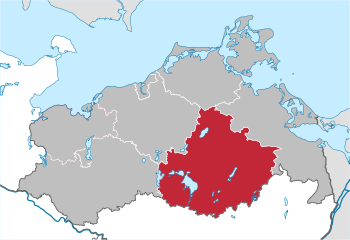 Мекленбургское Поозёрье на карте