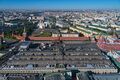 Аэрофотосъёмка со стороны Китай-города. На переднем плане — ГУМ, сзади — Красная площадь и Кремль