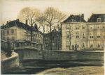 Van gogh bridge and houses on the corner of herengracht prinsessegracht, the hague f1679 jh121.jpg