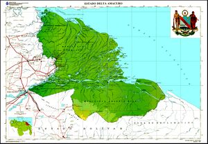 Дельта-Амакуро на карте