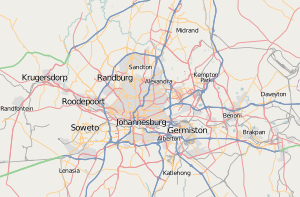 Johannesburg на карте