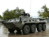 БТР-80А на полигоне Алматинского Института Сухопутных Войск.JPG