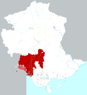 Фэннань на карте