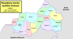 Община Осмаци на карте