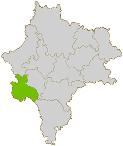 Краснинский уезд на карте