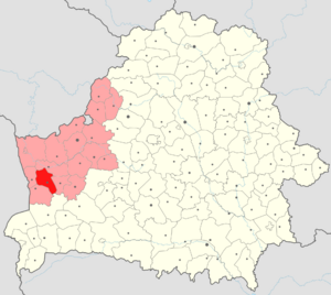 Волковысский район на карте