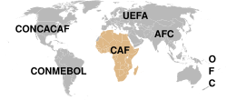 Confederation of African Football member associations map.svg