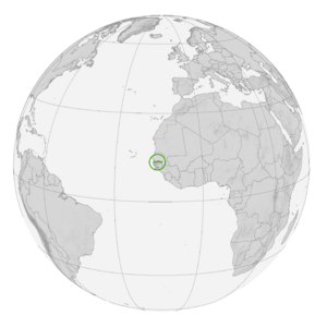 Гамбия на карте региона