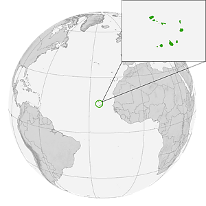 Кабо-Верде на карте мира