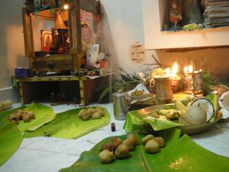 Puja with leaves.jpg