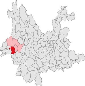 Лунлин на карте