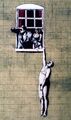 Граффити «Хорошо висящий любовник» (Well Hung Lover, 2006) на стене Клиники сексуальных проблем, Бристоль[10].