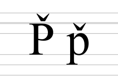 Latin letter P with caron.svg