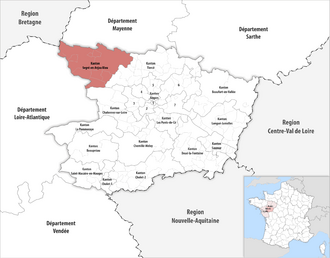 Кантон на карте департамента Мен и Луара