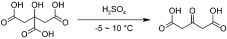 Acetonedicarboxylic acid from citric acid.png