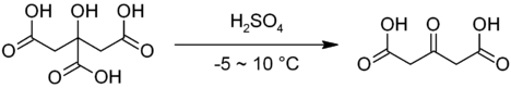 Acetonedicarboxylic acid from citric acid.png