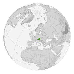 Австрия на карте мира
