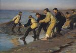 Krøyer fiskere trækker vod.jpg