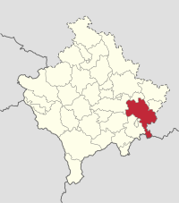 Гнилане на карте
