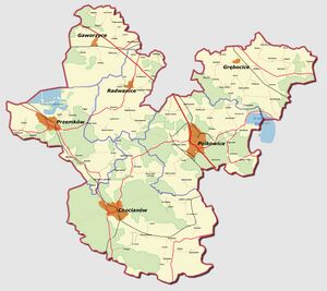 Польковицкий повят на карте