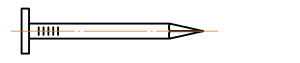 Roofing nail (two color drawing).svg
