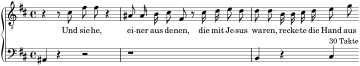 BWV 244 Incipit Nr. 34 Und siehe, einer aus denen.svg