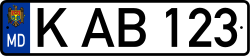 Moldova MD license plate KAB123 2011.svg