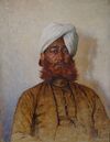 Vasily Vasilyevich Vereshchagin (1842-1904), Moslem Official (1882-1883), study, oil on canvas, Acquired by Pavel Tretyakov in 1883 from the artist, State Tretyakov Gallery, Moscow.jpg