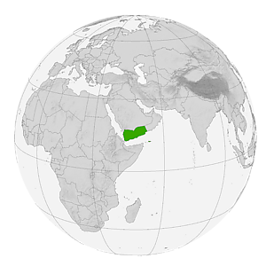 Йемен на карте мира