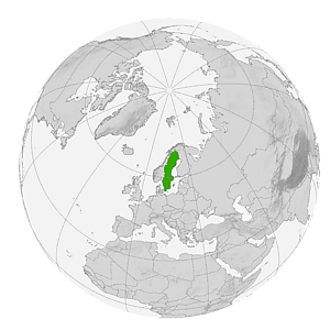 Швеция на карте мира