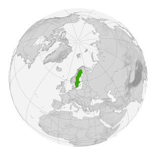 Швеция на карте мира