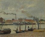 Camille Pissarro - Quai de la Bourse, Rouen, pluie - Musée d'art et d'histoire de Genève (PD 1234).jpg