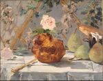 Édouard Manet - Nature morte, brioche, fleurs, poires (RW 251).jpg