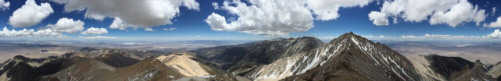 Круговая панорама с вершины Баундари-Пик