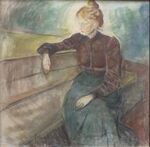 Dameportræt (Akvarel) by Edvard Munch, Bergen Kunstmuseum.JPG