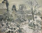 'Snowscape with Cows, Montfoucault', oil on canvas painting by Camille Pissarro.jpg
