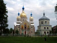 Holy Myrrhbearers church in Bolekhiv (1899).jpg
