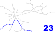 Krakow tram line 23.svg