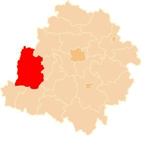 Серадзкий повят на карте